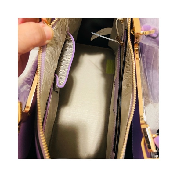 Elegant Purple Vegan Tote Bag - Picture 3 of 12